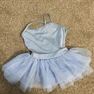 Mirella Dancewear Leotard Blue Tank Tutu Ballet Dress Girls Size 4-6